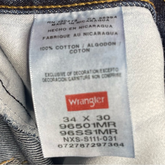 Wrangler blue jeans, 3430 like brand new - Picture 4 of 4